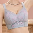 thumbnail image 3 of Wdfiry Women's Plus Size Bras Lace Floral Embroidery Wireless Push-up Bra Comfortable Breathable Underwear, 3 of 3