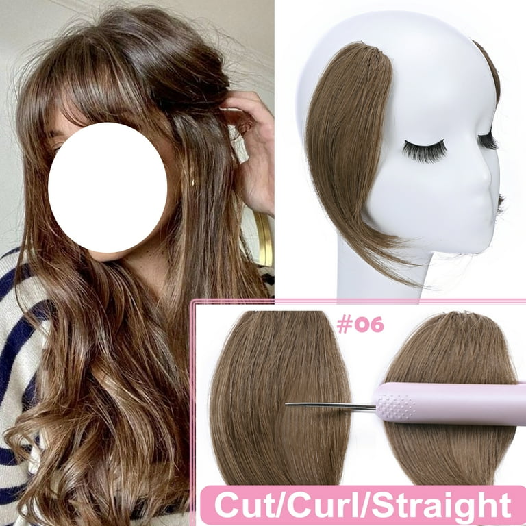 Middle Part Clip In Side Swept Bangs Benehair Clip In 100% Real
