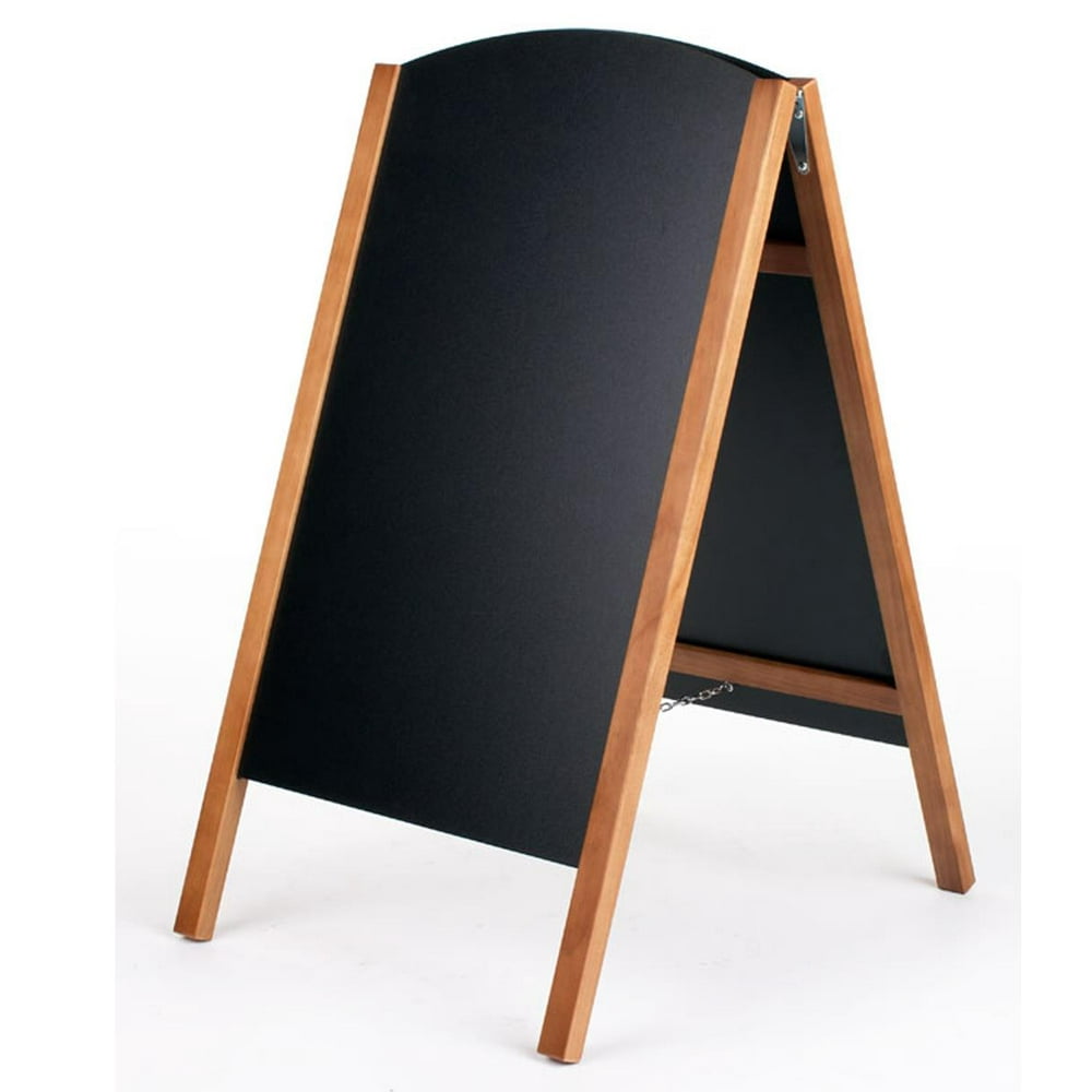 Wood AFrame Chalkboard Sidewalk Sign for Wet Erase and Traditional