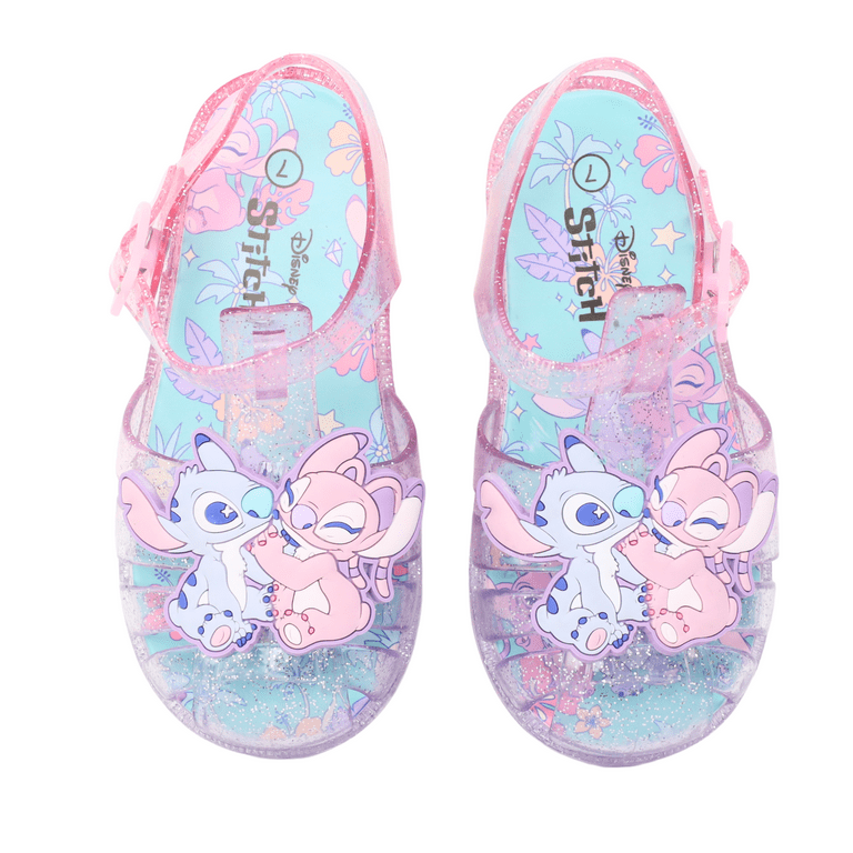 【INCHANT ME】Stitch Glady Strap Sandals Stitch Ombre Jelly Sandal - Pink & Purple Glitter - Straps