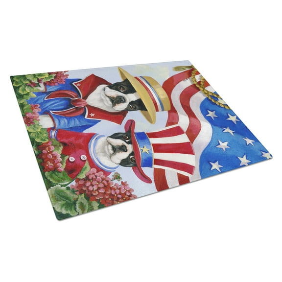 Carolines Treasures PPP3038LCB Boston TerrierGlass Cutting Board Large, 12H x 16W, multicolor