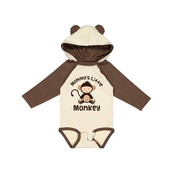 Inktastic Mommys Little Monkey Baby Boy Boys Long Sleeve Baby Bodysuit