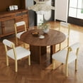 thumbnail image 4 of Costway Wooden Dining Chair Set of 4 Faux Sherpa Upholstered Kitchen Dining Room Chairs, 4 of 8