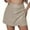Skirt 384# Beige, variant on Mini Skorts High Waisted Bodycon Pu Leather Irregular Hem Waterproof Solid Color Formal Business Short Skirt Skort