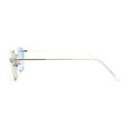 thumbnail image 4 of Retro Mod Indi Dapper Metal Rim Rectangle Sunglasses Gold Blue, 4 of 4