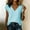 Sky Blue, variant on Women's Summer Casual V-Neck Striped Short Sleeve Top