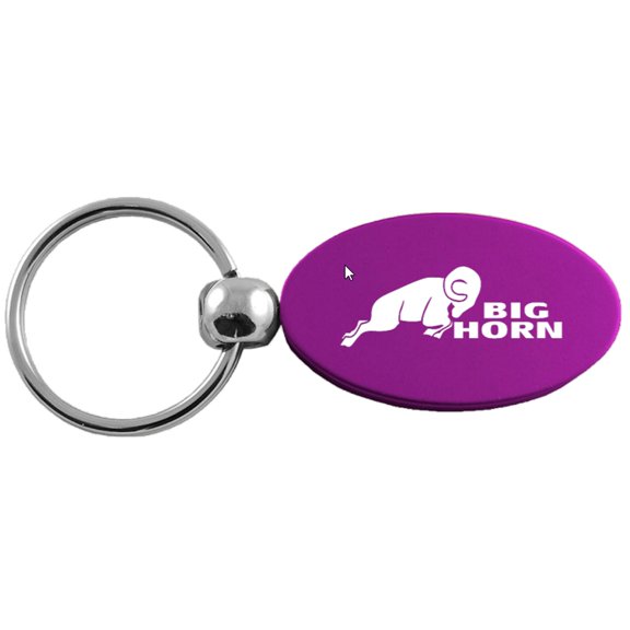 Dodge Big Horn Oval Key Ring (Purple)