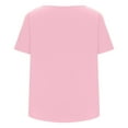 thumbnail image 6 of Weikingp Summer Tops For Teens Trendy Ladies Tops And Blouses Cute Tops For Women Womens T Shirts Loose Fit Womens Summer Tops Pink S Clearance！, 6 of 8