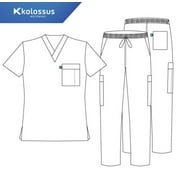 KM01L - Kolossus Mens Poly Cotton Medical Scrubs Set