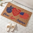 thumbnail image 4 of Wzzjkit Patriotic Door Mat 4th of July Doormat Independence Day Decoration Red White and Blue Welcome Mat Non Slip Rubber Backing Outdoor Indoor Entryway Floor Mats Home Festival Decor, 4 of 6