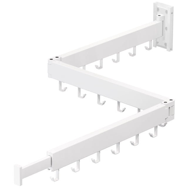 Tendedero de ropa ZDWCyL, montado en la pared, blanco