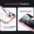 thumbnail image 7 of JETech 3 in 1 Case for iPhone 12 Pro Max 6.7-Inch, with 2-Pack Screen Protector and 2-Pack Camera Lens Protector, Full Coverage Tempered Glass Film, Shockproof Bumper Phone Cover (Rose Gold), 7 of 7