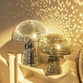 thumbnail image 3 of ZenCart Party Mushroom Disco Ball Glitter Mirror Disco Ball Decoration Retro Reflective Disco Tiles Mushroom Home Bars Parties Weddings Nightclubs Ornament, 3 of 8