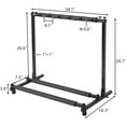 thumbnail image 6 of Rack type 3/5/7/9 square guitar brackets black Triple Folding Multiple Guitar Holder Rack Stand，Guitar Stand Storage (5 Bracket), 6 of 18