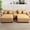Yellow, variant on JUSTLET 111.8" Sectional Sofa with 2 Ottomans, U-Shaped Modern Modular Couch, Oversized Corduroy 4 Seat Sofa with Storage Box, USB & TYPE C Port and Two Cup Holders for Living Room, Yellow