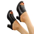 thumbnail image 4 of adviicd Work Pumps for Women Flip-Flop Pumps Summer Women Mouth Fashion Fish Tire Slides Pumps Women, 4 of 5