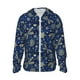thumbnail image 1 of Fotbe Dark Blue Christmas Chaqueta con Protección Solar UPF 50+ para Hombre y Mujer, Camisa con Capucha y Bolsillos-Large, 1 of 7