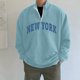 thumbnail image 4 of Gibobby Sudaderas sin gorro hombre Sudaderas Hombre Felpa Stretch Cuello Redondo Basico(Azul,M), 4 of 5