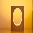 thumbnail image 1 of Lámpara de escritorio de madera, luz nocturna junto a la cama del dormitorio, iluminación LED regulable, lámpara de mesa creativa para decoración del hogar, regalo único para calentar la casa JM, 1 of 5