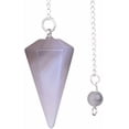 thumbnail image 1 of Angelstones Pendentif Chakra Reiki Hexagonal Pointu en Agate Grise Naturelle en Cristal de Roche avec Pendule, 1 of 2