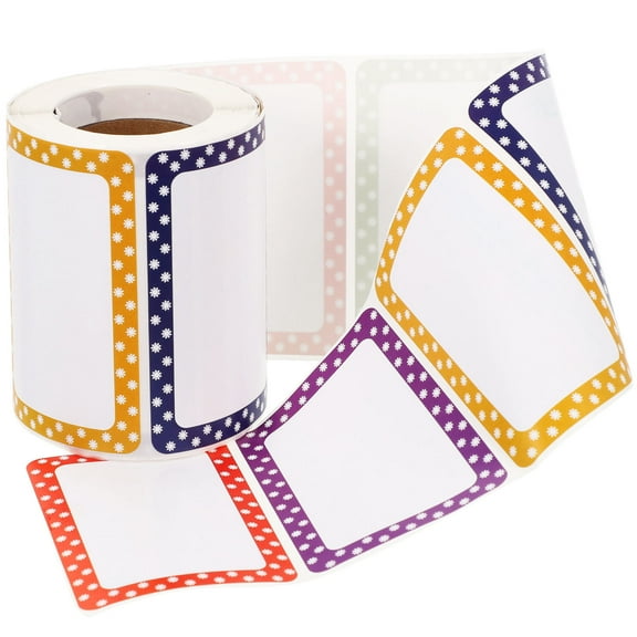 OUNONA  Circle Custom Stickers Convenient Name Tag Student