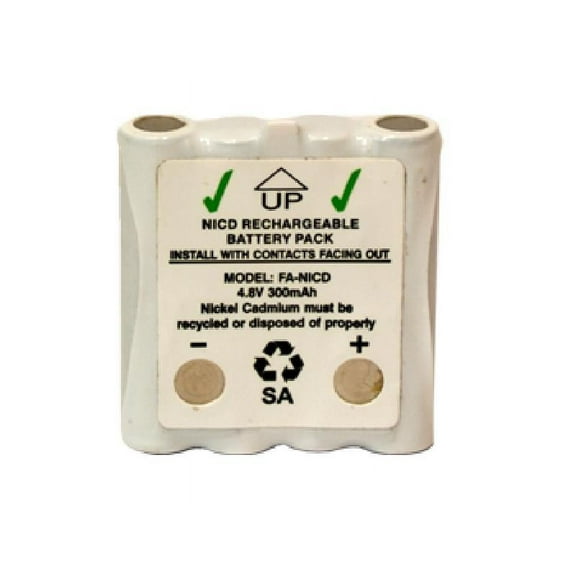 4-Pack 4.8 Volt Cobra Replacement 350 mAh NiCd Microtalk Radio Batteries (FRS/GMRS)