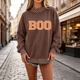 thumbnail image 2 of Women Polka Dot Long Sleeve Mockneck Sweatshirt Loose Oversized Graphic Y2k Pullover Top, 2 of 5