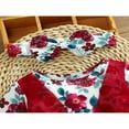 thumbnail image 3 of Ensembles pour Filles Robe à Manches Longues en Tulle Floral Patchwork Bandeau, 3 of 6