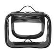 thumbnail image 3 of Bolsa de maquillaje transparente, bolsa de artículos de tocador de viaje para actividades al aire libre, equipaje de mano para acampar Negro, 3 of 7