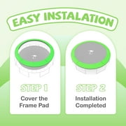 Kangaroo Hoppers 14FT Trampoline Safety Pad Replacement, Waterproof Surround Spring Foam Cover for Round Frame(Green)