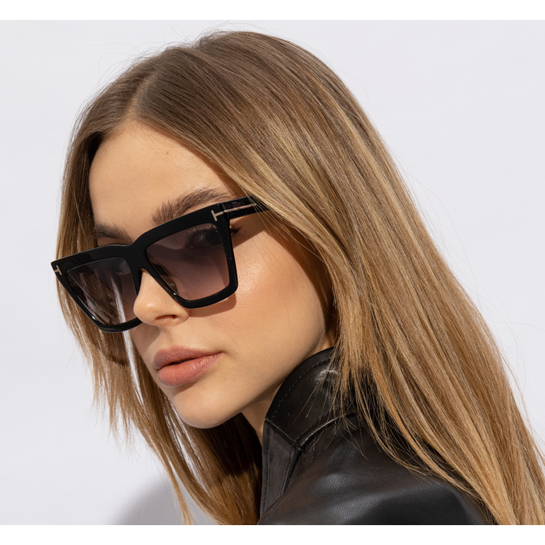 Tom Ford Sunglasses FT1110-01B-56 New with tags Tom Ford Eden Smoke Gradient Geometric Ladies Sunglasses  main image 2