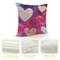 thumbnail image 4 of Pratyus Square Hearts Bubbles Love Home Furnishing Pillow Covers Aesthetic Decorative Short Plush Double-Sided Printing Invisible Zipper 20x20in, 4 of 5