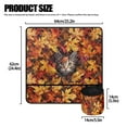 thumbnail image 5 of ZIATUBLE Autumn Cute Cat Sewing Machine Cross Stitching Mat Maple Leaves Sewing Machine Organizer Mat Thanksgiving Sewing Machine Pad for Table with Extra Removable Storage Pockets, 5 of 5