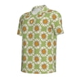 thumbnail image 3 of Daiia Daisies Flowers Pattern Men’s Polo Shirts,Solid Deck Shirt,Classic Fit, Breathable Cotton Polo for Casual and Sport Wear-Medium, 3 of 9