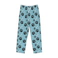 thumbnail image 2 of Vsdgher Cute Dog Footprints Print Mens Pajama Pants Sleep & Lounge Pants, PJ Bottoms With elastic waistb and Pockets, 2 of 5