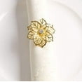 thumbnail image 2 of Fennco Styles Rhinestone Crystal Flower Napkin Rings Wedding Holiday Table Decoration - Set of 4, 2 of 11