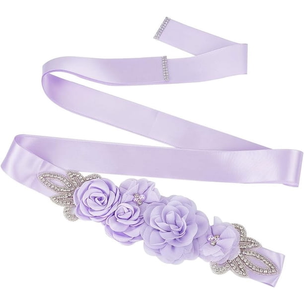 Vestidos con cinturones de perlas y pedrería, cinturones florales para fiestas, bodas, graduaciones y decoración de vestidos de novia
