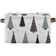 thumbnail image 2 of Storage Basket Cartoon Christmas Tree Foldable Canvas Laundry Baskets Bin Waterproof Inner Layer with Sturdy Handles for Toy Nursery Blanket Clothes 2 Pack, 2 of 7