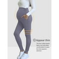 thumbnail image 5 of Beaisland Women's Maternity Pants over The Belly Pregnancy Pants Jogger Sweatpants Workout Activewear Leggings with Pockets 2-Pack, 5 of 6
