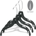 thumbnail image 3 of Matte Black Plastic 4-Notches Top Hanger  25 Pack, 3 of 4