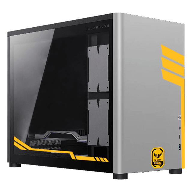 Gabinete Gamer XTREME PC GAMING TUF Edition Micro Torre Micro ATX USB-C Cristal Templado Gris gris
