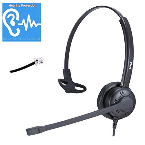 Corded Desk Phone Headset RJ9 Headset with Microphone Noise Cancelling