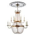 thumbnail image 2 of Elegant Decor Transitional 32" Mirrored Ceiling Medallion in Silver leaf, 2 of 2