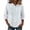 White, variant on Mgmyaa Women's Flax Linen Button Shirt Collared 3/4 Sleeve Solid Color Regular Fit Loose for Spring Summer Office and Beach