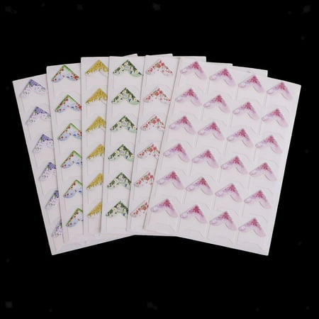 

Mixed Colors Photo Corners For Scrapbook Photo Album DIY Antique 6 Sheets