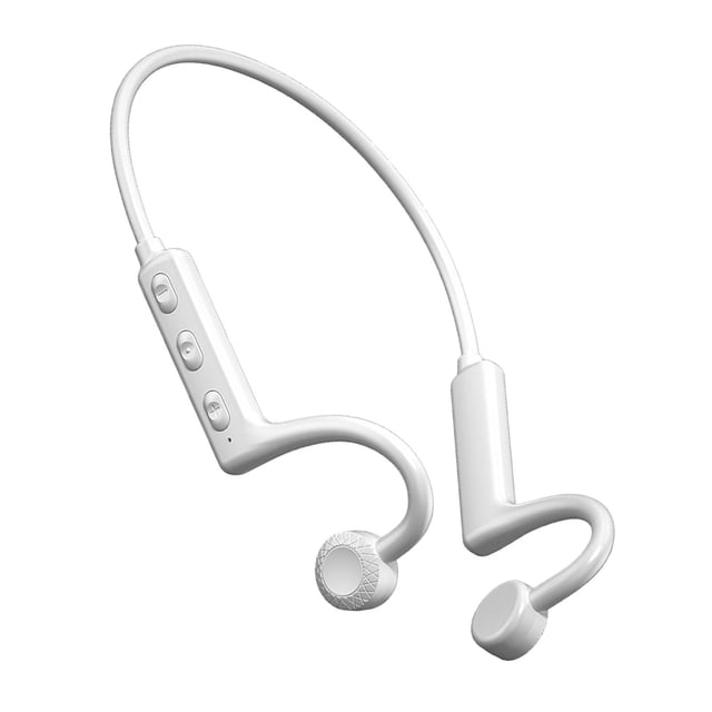 Auriculares de Conducción Ósea Jinwen Plegable 360 grados Blanco Bluetooth 5.1