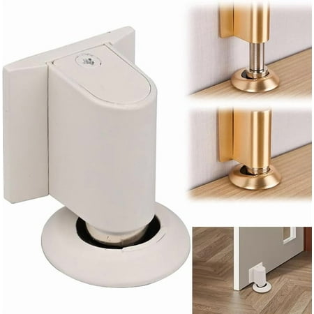 Door Stoppers 2025 New Magnetic Door Stoppers for Bottom of Door Security No Drill Invisible Doorstops for Inside Door Magnetic Door Catcher Door Holder to Keep Hold Door Open (Beige)