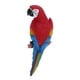 thumbnail image 2 of Estatuas de loros de resina, aves artificiales con plumas, estatuilla de animal 31cm Mira a la izquierda rojo, 2 of 9