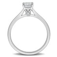 thumbnail image 6 of Created Forever Women's 1ct TGW Emerald and Round-Cut Lab-Grown Diamond Engagement Ring in Sterling Silver, 6 of 10