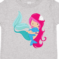 thumbnail image 4 of Inktastic Cute Mermaid, Little Mermaid, Pink Hair, Dolphin Girls Toddler T-Shirt, 4 of 5